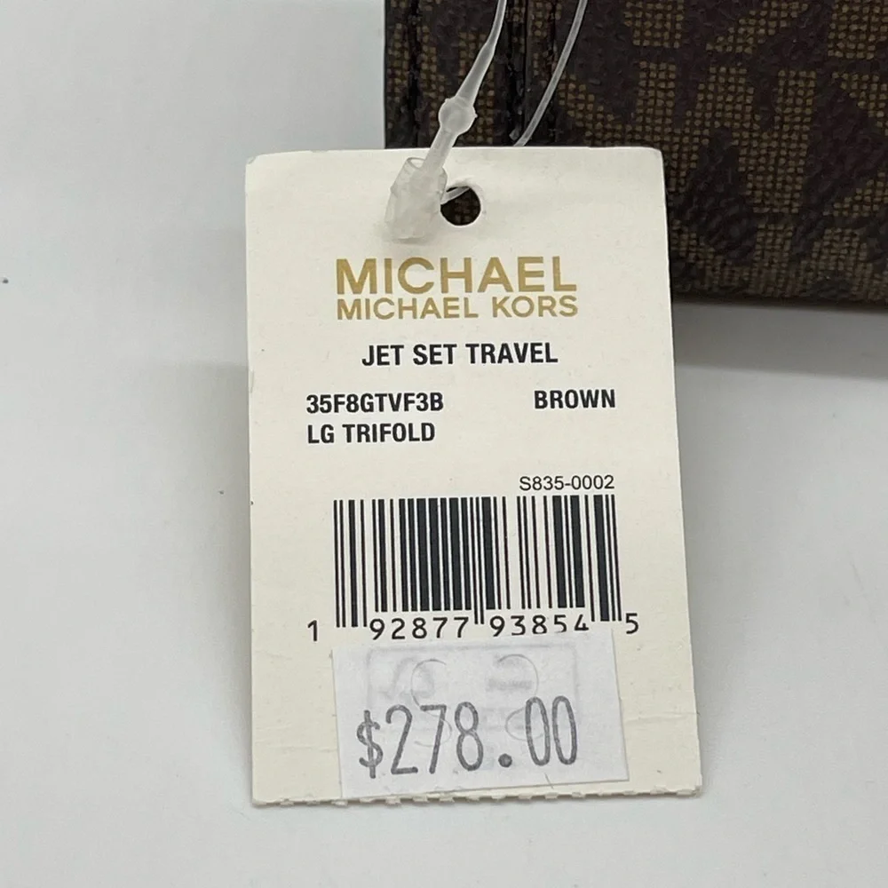 Michael Kors Large Trifold Wallet Brown/Gold